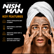 Nishman Apricot Face and Scalp Scrub Deep Cleansing and Exfoliating Formula Available at Primos Barber Supply