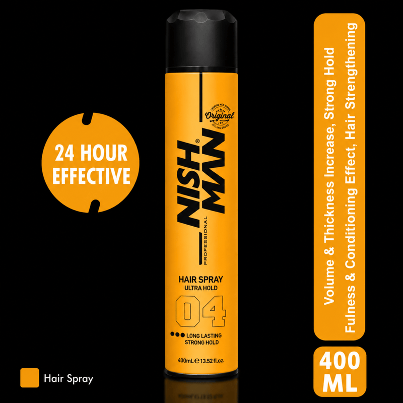 Nishman Hair Spray 04 24 Hour Effective Hold for Professional Styling Results Available at Primos Barber Supply