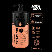 Nishman Pro Hair Shampoo 03 with Inca Inchi Extract for Damaged Hair Care Available at Primos Barber Supply