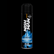 Nishman Pro Mech Hair Spray Blue Temporary Hair Color Spray Available at Primos Barber Supply