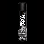 Nishman Pro Mech Hair Spray White Temporary Hair Color Spray for Bright White Hair Styles Available at Primos Barber Supply