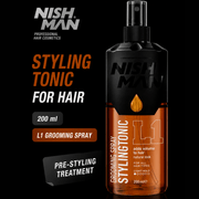 Nishman Styling Tonic L1 Pre Styling Treatment for Professional Hair Grooming Available at Primos Barber Supply