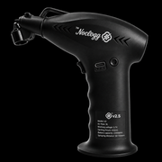 NoClogg AirBrush 2.5 wireless barber airbrush side view on black background