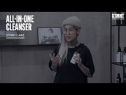 STMNT All In One Cleanser product education and promotional video thumbnail for professional barbers and grooming use