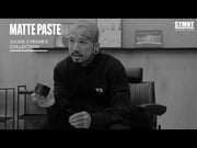 STMNT matte paste barber demonstration styling tutorial strong hold hair product