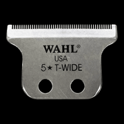 Wahl 5 Star T-Wide Trimmer Blade #2215 silver replacement blade close-up