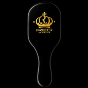 Back handle view of RED by KISS BR24 curved wave brush with gold logo