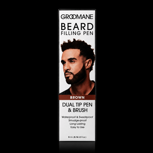 RED by KISS Groomane Dual-Tip Beard Filling Pen Brown shade packaging