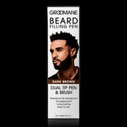 RED by KISS Groomane Dual-Tip Beard Filling Pen Dark Brown shade packaging