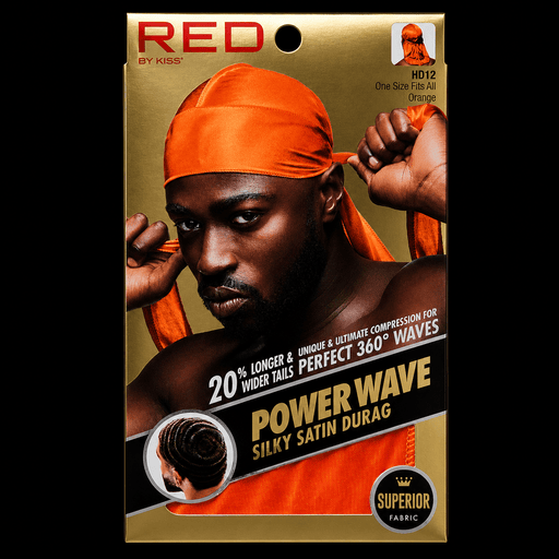 Red by Kiss Power Wave Silky Durag – close-up