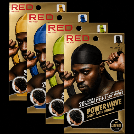 Red by Kiss Power Wave Silky Durag – front view