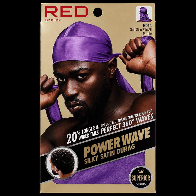 Red by Kiss Power Wave Silky Durag – texture detail