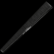 Red by Kiss Professional Barber Comb HM51 Black carbon barber comb with fine and wide teeth for cutting, tapering, clipper-over-comb, and styling.