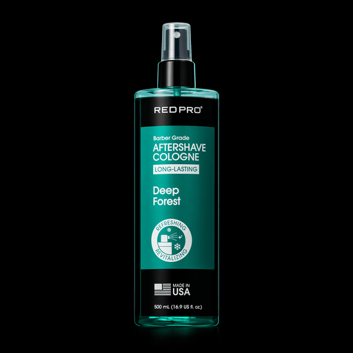 Red Pro Aftershave Cologne Deep Forest barber grade long lasting aftershave cologne for barbers 500ml