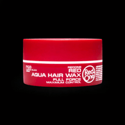 RedOne Red Aqua Hair Wax 150ml Full Force Maximum Control front view on black background