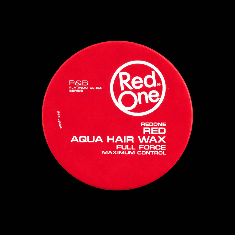 RedOne Red Aqua Hair Wax 150ml lid top view Full Force Maximum Control
