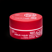 RedOne Red Aqua Hair Wax 150ml side angle view professional barber styling wax