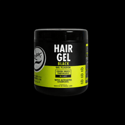 Rolda Black Hair Styling Gel with activated charcoal medium hold wet look barber styling gel 17.63oz