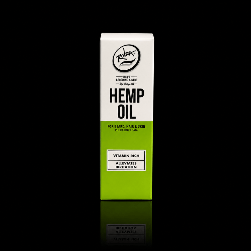 Box of Kiehl's Hemp Oil on a black background