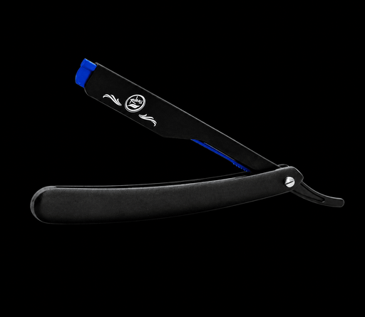 Rolda matte straight razor blade holder blue and black professional barber shavette razor