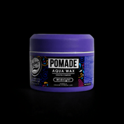 Purple jar of pomade with a black label on a black backgroundPrimosBarberSupply
