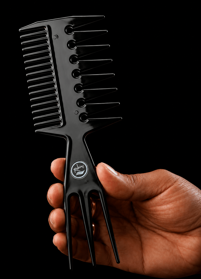 Rolda Multi-Style Barber Fish Comb 8.25 inch front view
