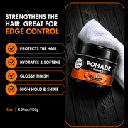 Rolda Pomade Power strengthens hair and provides edge control available at Primos Barber Supply