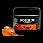 Rolda Pomade Power Water Based Pomade jar close up with botanical extract available at Primos Barber Supply