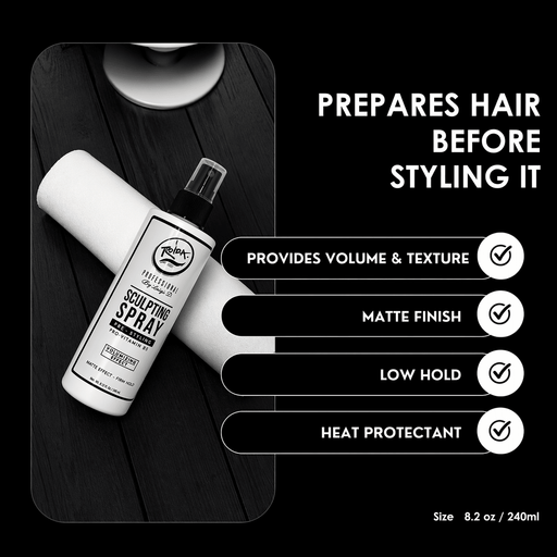 Rolda sculpting spray benefits pre styling spray for volume texture matte finish and heat protection barber product