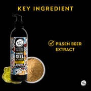 Rolda Professional Shaving Gel with Pilsen Beer Extract key ingredient graphic from Primos Barber Supply