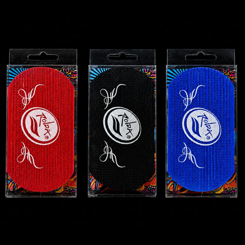 Rolda Velcro Barber Hair Grippers 2 Pack in Red Black and Blue for hair sectioning during barber and salon services