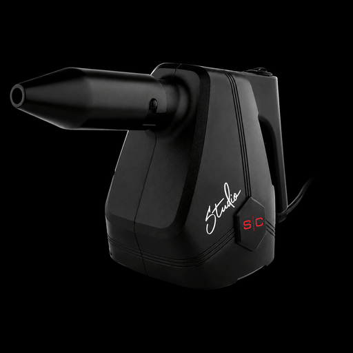 StyleCraft Studio Lightweight Corded Shop Blower SC333B – nozzle set view on black background