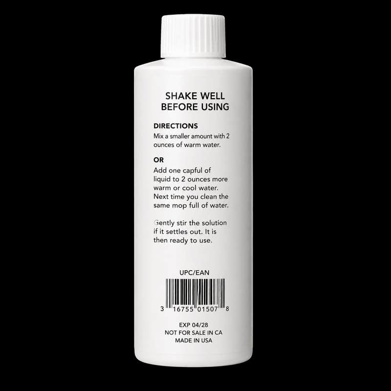 Scalpmaster Liquid Shave Cream 8 oz – back label with directions and ingredients