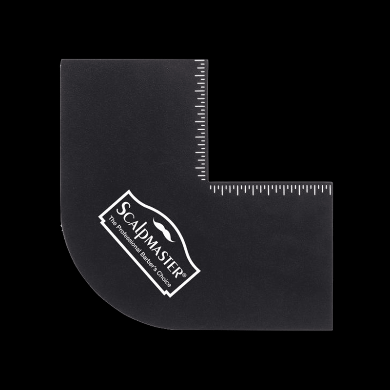 Scalpmaster Precision Design Tool – flexible barber tool with built-in ruler for clean lines and crisp edges enhancment card