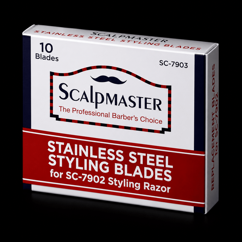 ScalpMaster Styling Blades pack – professional barber razor replacement blades