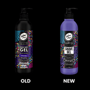 Shave gel packaging comparison barber shaving product midnight scent updated design Primos Barber Supply
