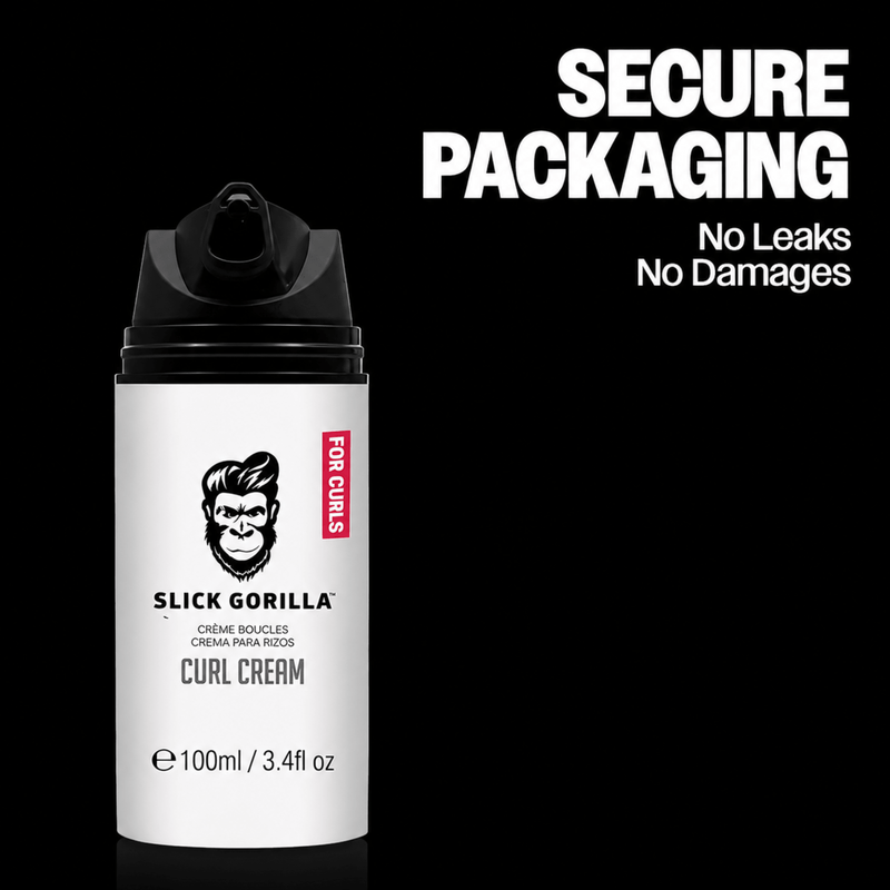 Slick Gorilla Curl Cream secure packaging promotional image
