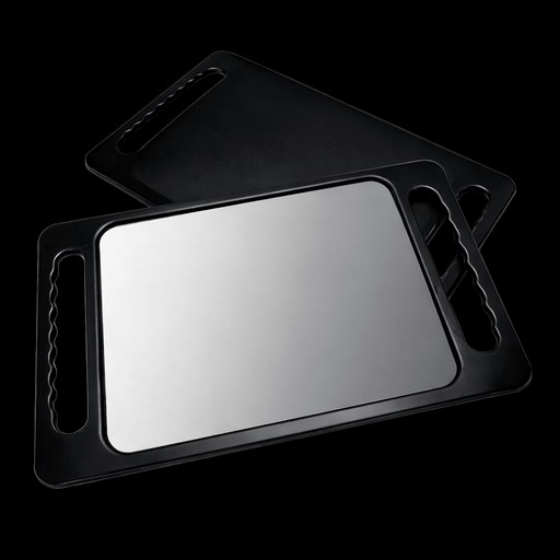 Soft N Style SNS-43 Rectangular Barber Mirror with double handles – black