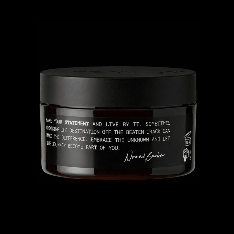 STMNT Classic Pomade 100ml jar back label Nomad Barber quote