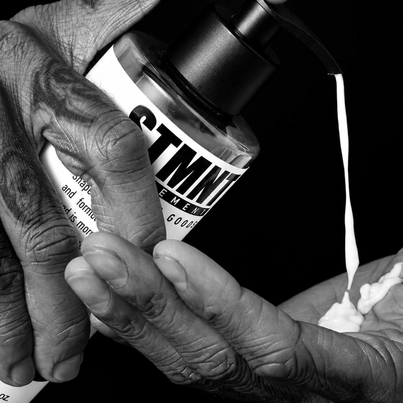 STMNT Conditioner being dispensed into hands