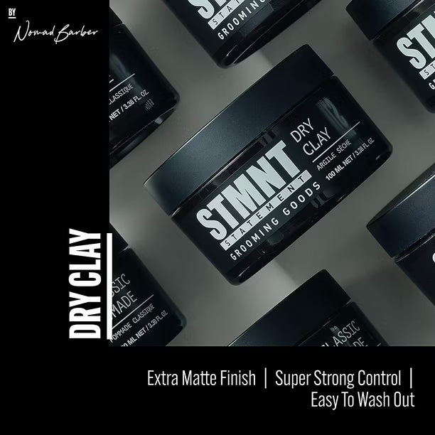 STMNT Dry Clay matte hair styling product with strong hold and textured finish