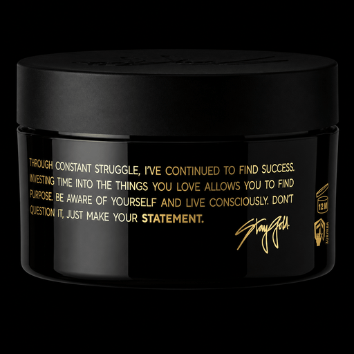 STMNT Fiber Pomade Staygold edition back label and product details