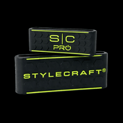 StyleCraft Clipper and Trimmer Grips Black and Yellow SC317 front view