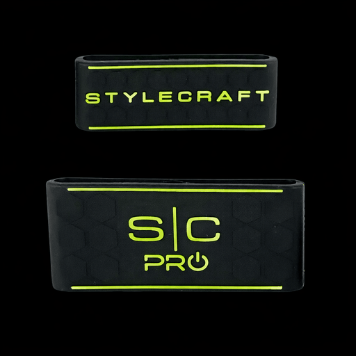 StyleCraft Clipper and Trimmer Grips Black and Yellow SC317 side view