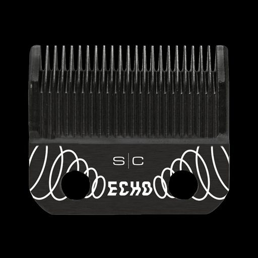 Black hair clipper comb with 'S/C Echo' branding on a clear background