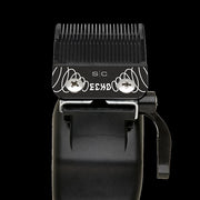 StyleCraft Echo DLC deep tooth clipper blade installed on professional barber clipper for fading and bulk removal
