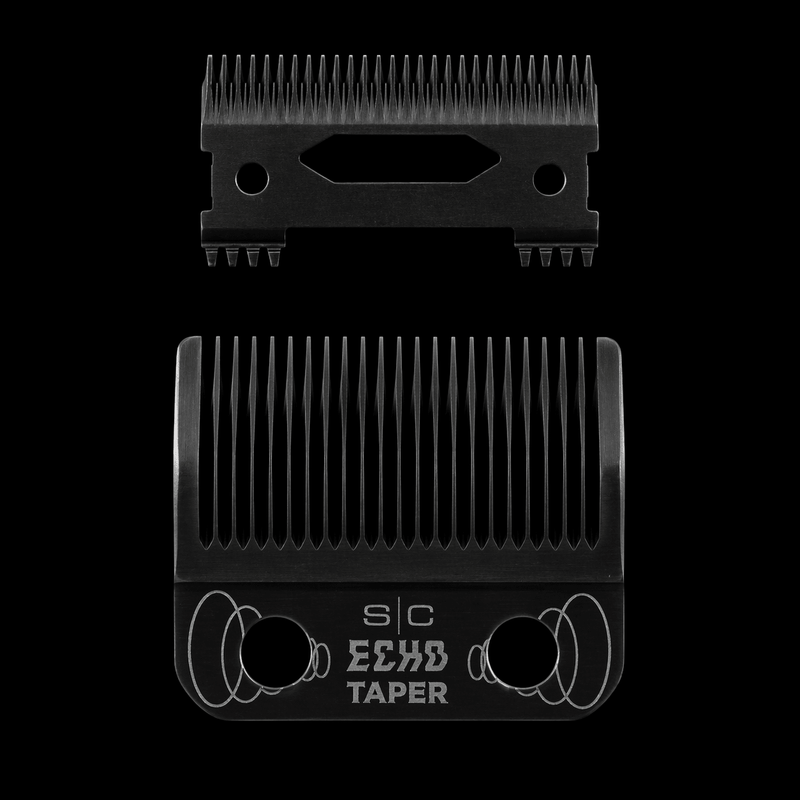 StyleCraft Echo taper blade with deep tooth cutter clipper blade set for aggressive bulk removal and smooth blending