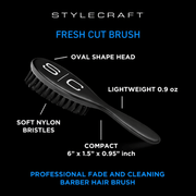 StyleCraft Fresh Cut Barber Brush – handle and grip detail view