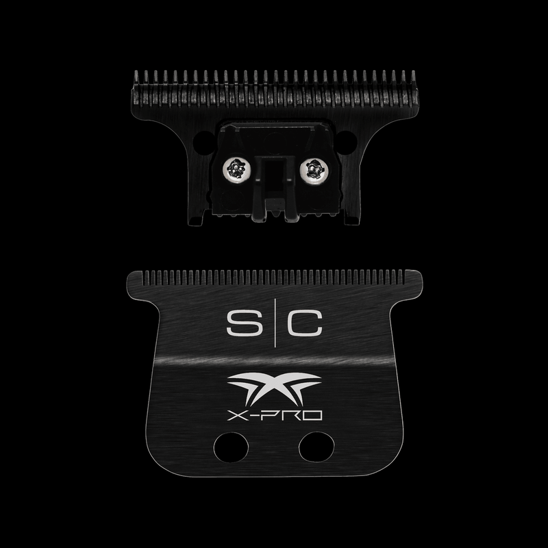 StyleCraft Gamma X Pro wide blade replacement set deep tooth trimmer blade black diamond cutting blade for professional barbers
