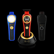 Three grooming tools with 'SIC' branding on a black background